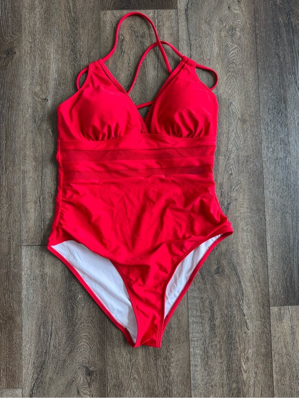 Women’s Red One-Piece Swimsuit Cupshe Size Large